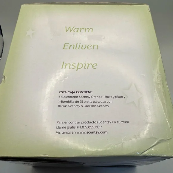 Scentsy Baby’s Breath Blue Wax Warmer Retired Full Size w/ Box – Looks Unused - Picture 14 of 16